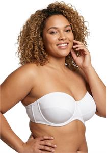 90% Cotton Underwire Strapless Bra White